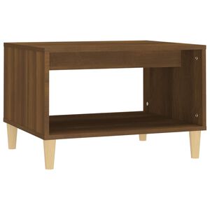 vidaXL Mesa de centro madera contrachapada marr&oacute;n roble 60x50x40 cm