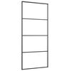 vidaXL Puerta corredera con set herrajes vidrio ESG aluminio 90x205 cm