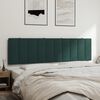 vidaXL Cabecero de cama acolchado Hanko terciopelo verde oscuro 180 cm