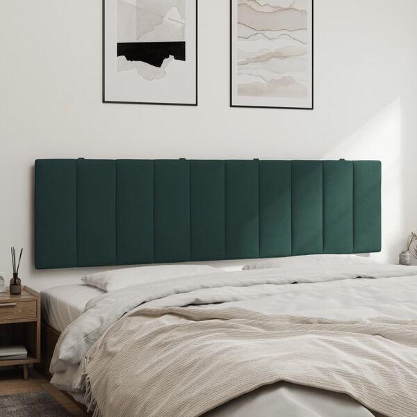 vidaXL Cabecero de cama acolchado Hanko terciopelo verde oscuro 180 cm