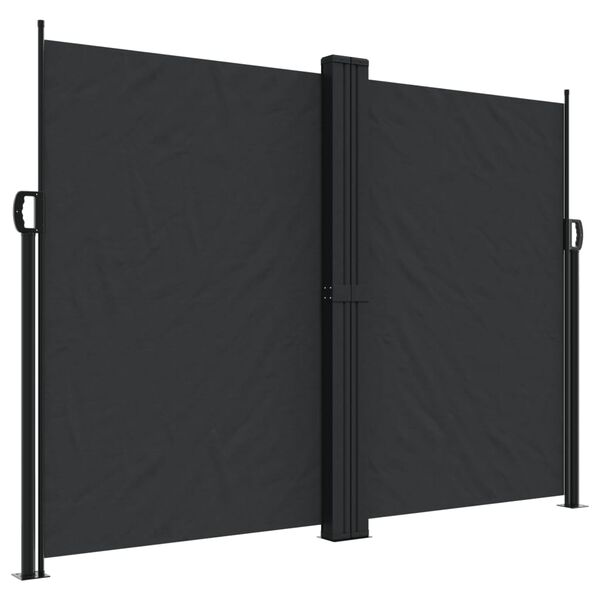 vidaXL Toldo lateral retráctil negro 180x1000 cm