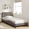 vidaXL Estructura de cama sin colch&oacute;n Hvar tela gris taupe 90x190 cm