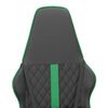 vidaXL Silla gaming cuero sint&eacute;tico negro y verde
