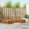 vidaXL Juegos de sof&aacute;s 6 pcs Natural Madera de Acacia S&oacute;lida