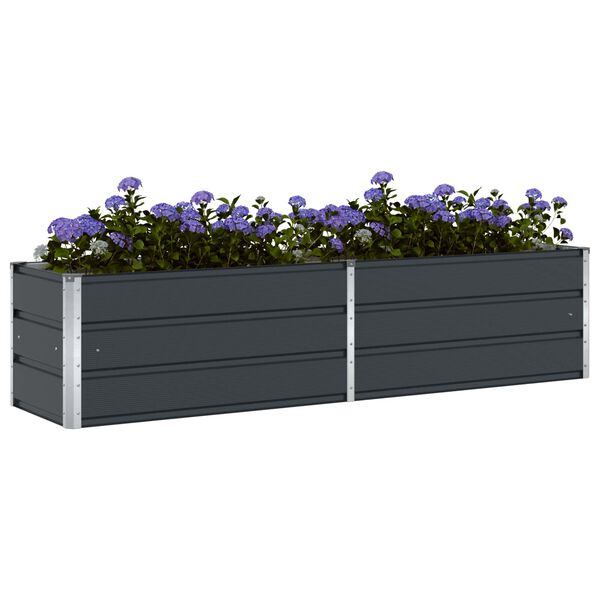 vidaXL Jardinera Antracita 480 x 50 x 45 cm Acero Galvanizado