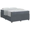 vidaXL Estructura de cama con colch&oacute;n Gris oscuro 140 x 200 cm tela