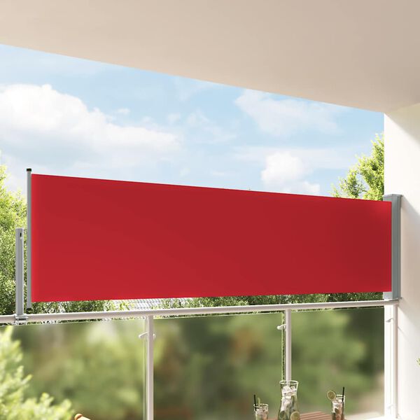 vidaXL Toldo lateral retr&aacute;ctil de jard&iacute;n o terraza rojo 100x300 cm