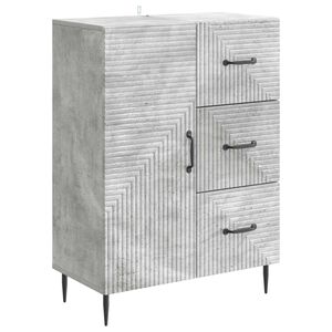 vidaXL Aparador Gris Hormig&oacute;n 66 x 34,5 x 89,5 cm Madera de Ingenier&iacute;a