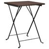 vidaXL Mesa bistr&oacute; plegable marr&oacute;n rat&aacute;n sint&eacute;tico 55x54x71 cm