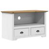 vidaXL Mueble de TV 2 cajones BODO madera pino marr&oacute;n 91,5x44,5x56 cm