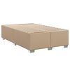 vidaXL Cama box spring con colch&oacute;n cuero sint&eacute;tico capuchino 120x200cm
