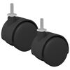 vidaXL Rueda 2 uds. Negro y Plata 40,1 x 40,1 x 37,8 mm Hierro y PP