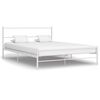 vidaXL Estructura de cama sin colch&oacute;n metal blanco 120x200 cm