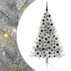 vidaXL &Aacute;rbol de Navidad Artificial Preiluminado Plateado 180 cm PET