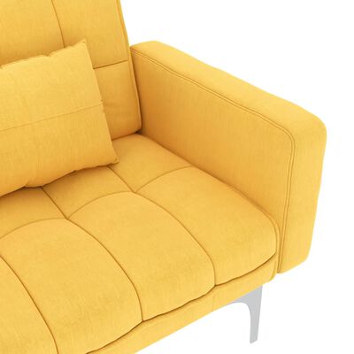 vidaXL Sofá cama de tela amarillo