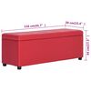 vidaXL Banco con espacio de almacenaje 116 cm cuero sint&eacute;tico rojo