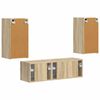 vidaXL Conjunto de mueble para TV de pared 4 pcs Roble Sonoma