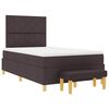 vidaXL Cama tipo Box Spring Marr&oacute;n oscuro 120 x 200 cm tela