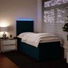 vidaXL Cama box spring con colch&oacute;n terciopelo azul oscuro 80x200 cm