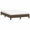 vidaXL Estructura de cama sin colch&oacute;n tela marr&oacute;n oscuro 120x190 cm