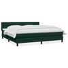vidaXL Cama box spring con colch&oacute;n terciopelo verde oscuro 180x220 cm