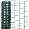 Nature Alambrada cuadrada acero recubierto pl&aacute;stico verde 1x5 m 25 mm