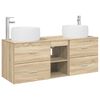 vidaXL Juego de muebles de ba&ntilde;o 3 uds. Roble Sonoma