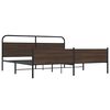 vidaXL Estructura de cama sin colch&oacute;n metal roble marr&oacute;n 183x213 cm