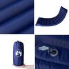 vidaXL Colch&oacute;n de camping autoinflable con almohada 1 persona azul