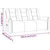 vidaXL Sillón reclinable de masaje de 3 plazas cuero sintético gris