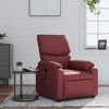 vidaXL Sillón reclinable de cuero sintético rojo tinto