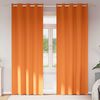 vidaXL Cortinas Opacas con Anillas 2 pcs Naranja Brillante