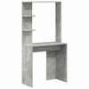 vidaXL Escritorio 2 pcs Gris Concreto