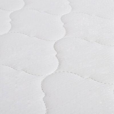 vidaXL Cama y colchón viscoelástico cuero sintético blanco 120x200 cm