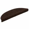 vidaXL Felpudos autoadhesivos para escaleras, 30 unidades, 56 x 17 x 3 cm, marr&oacute;n, semicirculares