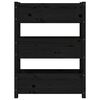 vidaXL Jardinera de madera maciza de pino negro 77x25x104,5 cm