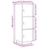 vidaXL Aparador alto madera maciza de pino 34x40x108,5 cm