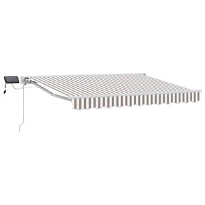 vidaXL Armaz&oacute;n de toldo manual con LEDs Gris claro y blanco. 3 x 2,5 m