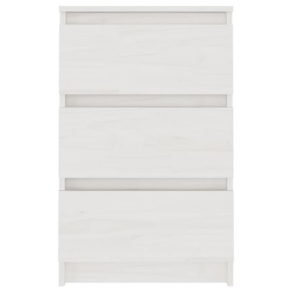 vidaXL Mesitas de noche 2 uds madera maciza pino blanco 40x29,5x64 cm