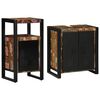 vidaXL Juego de muebles de ba&ntilde;o 2 uds. Multicolor y negro