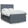 vidaXL Cama box spring con colch&oacute;n terciopelo gris oscuro 160x200 cm