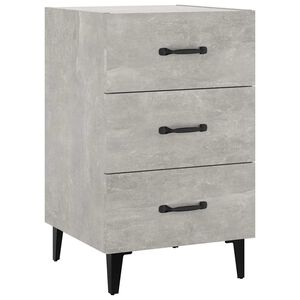 vidaXL Mesita de noche madera de ingenier&iacute;a gris hormig&oacute;n 40x40x66 cm