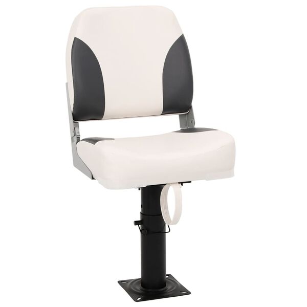 vidaXL Asiento plegable para barco 1 juego con respaldo bajo correa fijaci&oacute;n