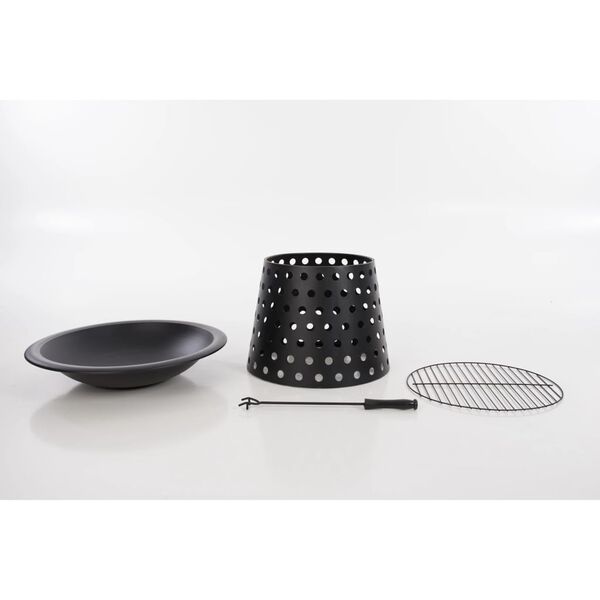 RedFire Brasero Fremont de acero negro