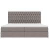 vidaXL Cama con almacenamiento y colch&oacute;n Taup&eacute; 200 x 200 cm Poli&eacute;ster