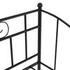 vidaXL Estructura sof&aacute; cama extra&iacute;ble sin colch&oacute;n metal negro 90x200cm