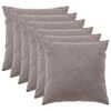 vidaXL Funda de almohada 6 uds. HEERLEN Gris Claro 60 x 60 cm Boucl&eacute;