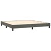 vidaXL Cama box spring colch&oacute;n y LED terciopelo gris oscuro 200x200 cm