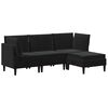 vidaXL Juego de muebles de sal&oacute;n 4 uds. Negro Terciopelo