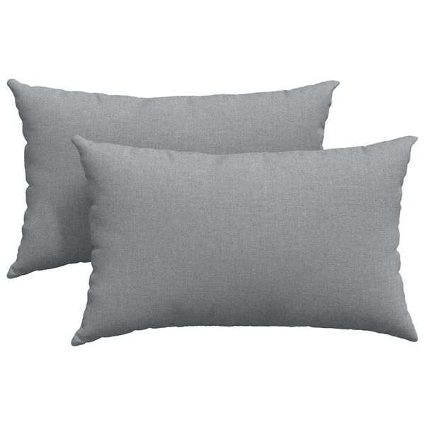 vidaXL Cojines de sofá 2 pcs Gris Claro 50 x 30 cm tela